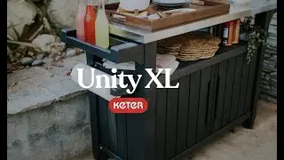 Grill and Gather with Keter Unity XL | Outdoor Kitchen Prep Table & Storage