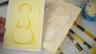 DIY - Carte à broder - ANGE de NOËL (Modèle à imprimer)