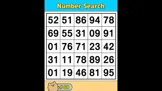 【Number Search】 How well is your brain performing? 《Brain Exercise》 #80