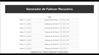 Failover Recursivo para Balanceos de Carga PCC, NTH, PBR por Formularios Interactivos GRATIS