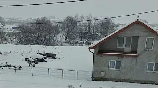 Still Snowing 🌨 Outside brrrrr!!!! cold weather #winter #snowing #romania
