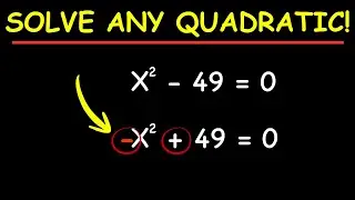 Quadratic Equations Step by Step EASY & FAST | Difference Between Squares