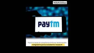 Paytm head resigns #shorts #paytm #stockmarket