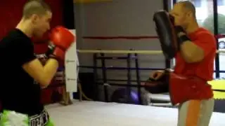 Chase Walden Thai Pad Training with Kru Buck Grant