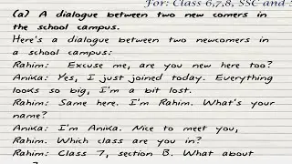 A dialogue between two newcomers in the school campus