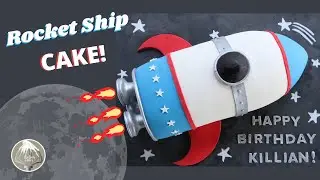 How To Make A Rocket Ship Cake! | Step By Step Cake Tutorial | Outer Space Cake| Thalias Cakes