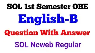 DU, SOL OBE first semester English-B (Aecc) Question.2 Answer