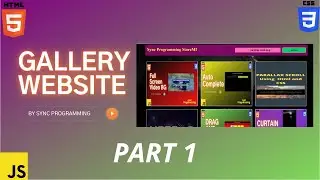 Creating Custom Gallery Web application Using HTML CSS and Javascript Part 1 (Top Navigation Bar)