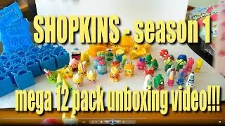 UNBOXING of SHOPKINS 12 packs Season 1 hunting for LIMITED EDITION blind bags