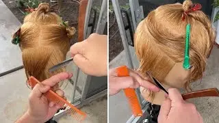 How to cut a Graduated Bob Haircut Tutorial with Razor | Short Layered Cutting Techniques