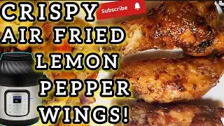 🍗Lemon Pepper Wings in Instant Pot Crisp Duo Air Fryer | First Time Cooking with It!