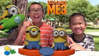 DESPICABLE ME 3 Happy Meal Toys: ROCKET RACER MINION and HILARIOUS HOCKEY MINIONS with Enje&Enbe CC
