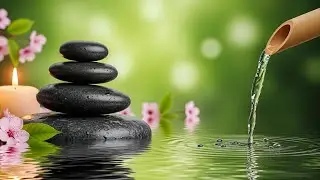 Peaceful Evening Piano &ndash; Bamboo Water and Nature Sound for Deep Relaxation
