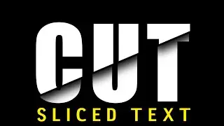 How to Creat Slice Text Effect in Adobe photoshop Step by Step