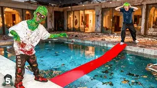 El ZOMBIE ALFA CRUZA la PISCINA con CINTA AMERICANA!
