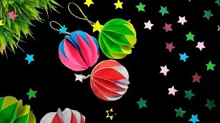 DIY Colorful Paper Ball Decoration | Easy Handmade Hanging Craft | Room & Party Decor Idea