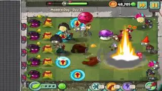 Plants vs Zombies 2: Modern Day - Day 25 Walkthrough