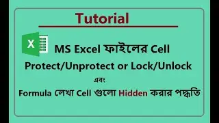 How to Lock and Unlock Cell on MS Excel File | Bangla Tutorial