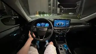 Driving New Ford Kuga 2025 at Night - No Comment