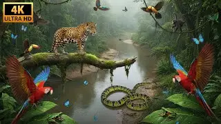 Amazon RainForest Hidden Jungle Secrets – Rare Birds & Wild Animals Mediation and Relaxation scene