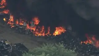 Worker seriously burned in junkyard fire