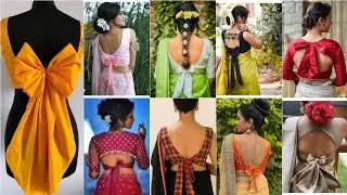 New model bow knot blouse designs/Blouse back side designs| Bow saree blouse designs||