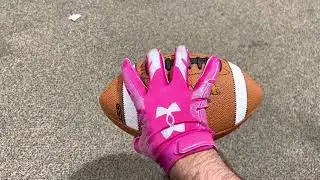 Under Armour Pink F8 Football Gloves