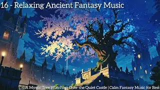 🌌 A Mystic Tree Watching Over the Quiet Castle | Calm Fantasy Music for Rest