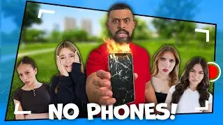 Surviving 24 Hours With NO PHONES w/ @THEROCKSQUAD