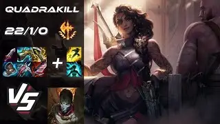BOTTOM Samira vs Jhin [QUADRAKILL] - EU Grandmaster Patch 14.10