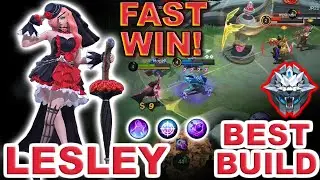 Fast win Dangerous love Lesley GAMEPLAY | BEST BUILD | SOLO RANK | DOUBLE KILL | MLBB | (4k)