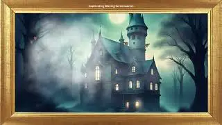 A Spooky Gothic Mansion | Bats & Fog Animation | Frame TV Art | Screensaver 4K | No Sound Video