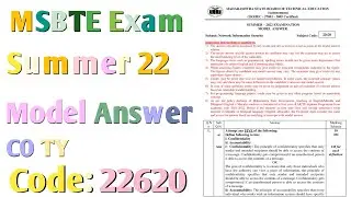 22620 Summer 22 Model Answer | NIS Model Answer 23 | Network Information Security Solutions