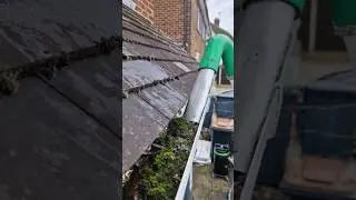 Gutter Vacuum Systems Panther 1700w - Our first use! #shorts #guttercleaning #exteriorcleaning