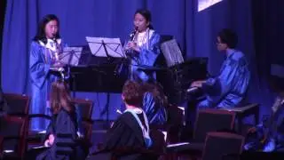 Allison Wei, Ken Chen and Claire Lee at 2017 graduation commencement