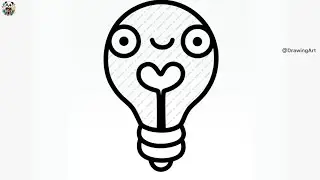 💡 &ldquo;Happy Light Bulb Idea 💛 Cute & Simple Drawing for Kids!&rdquo;