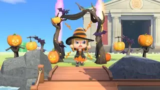 Animal Crossing New Horizons Costume Contest Halloween Stream Building the Stage!