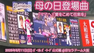 20250511　西川龍馬　母の日限定の登場曲@京ｾﾗﾄﾞｰﾑ大阪･ﾚﾌﾄ外野下段