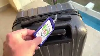 Rigid Plastic Luggage Tag Holder with 6