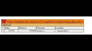 (undefined variable Picture) ERROR in PHP