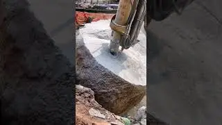 Quickly break granite boulders