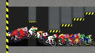 Shutter Crush - Countries Bicycle Race in Algodoo
