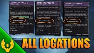 Destiny 2 Shadowkeep Captive Cord, Ethereal Charms, Horned Wreath ALL Essence Locations