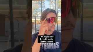 Tennis sunglasses with in built audio and tint-adjustment swiper 🎾🕶️🫰
