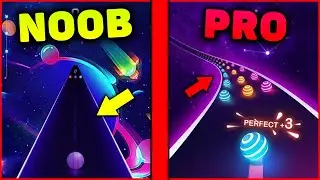 Dancing Road: Color Ball Run - Noob vs PRO, fails, funny moments