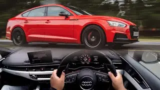 Driving straight piped AUDI B9 S5 | POV | Chandigarh