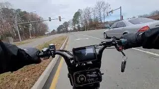 FAST EBIKE 72V short traffic demo with no rap. Custom Zugo Rhino AMGzy Chriscrossingwires@youtube