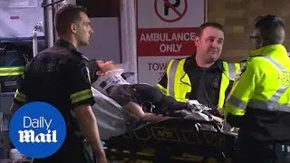 Injured woman transported from area of an explosion in Canada
