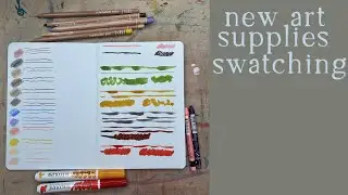 Swatching new art supplies! Carandache , Ecoline