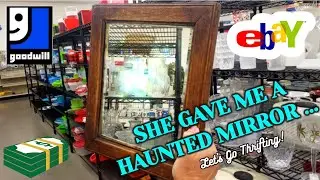 I Bought a HAUNTED MIRROR at GOODWILL / THRIFT WITH ME for Ebay Resale /Thrifting Vegas BOOTH UPDATE